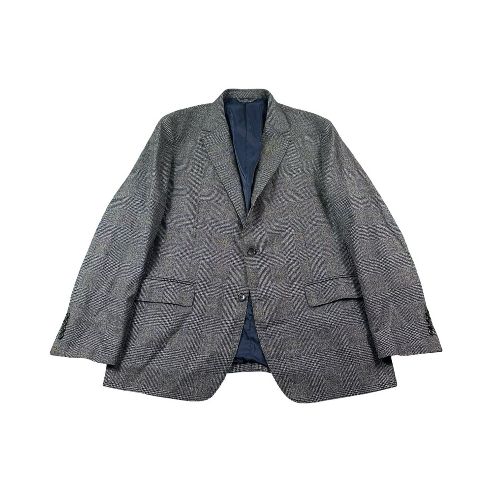 Bonobos Black Tan Glen Plaid Check Marzotto Wool Stretch Mens Sportcoat Size 44R